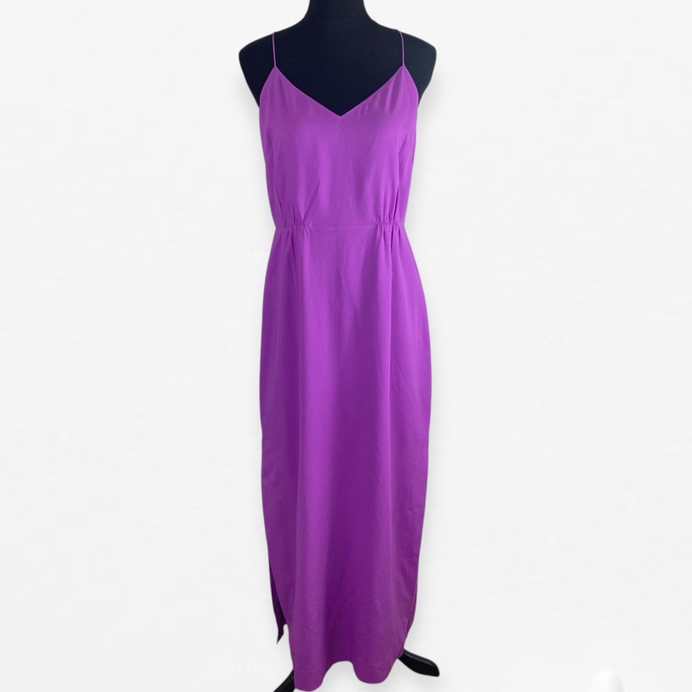 J. Crew Elegant Bright Purple Racerback maxi dress S